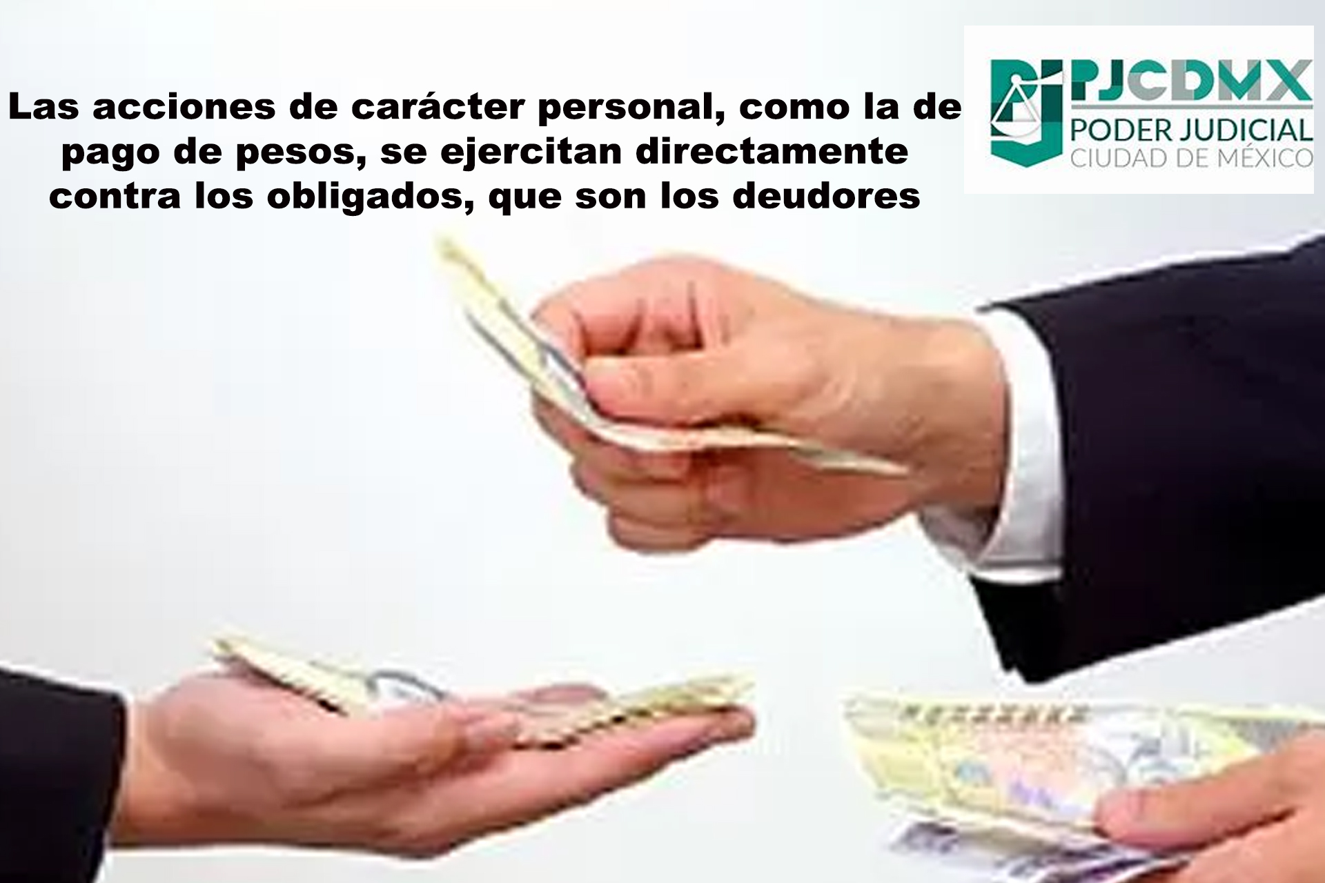 Incoación en pago de pesos - Página Ciudadana